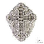 Emerald Cut Diamond Cross Ring 68822 - Image 1