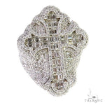 Emerald Cut Diamond Cross Ring 68822 - Image 2