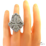 Emerald Cut Diamond Cross Ring 68822 - Image 5