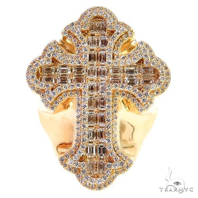 Emerald Cut Diamond Cross Ring (Lab) 68786 - Image 1