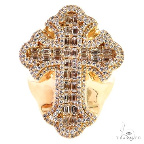 Emerald Cut Diamond Cross Ring (Lab) 68786 - Image 1
