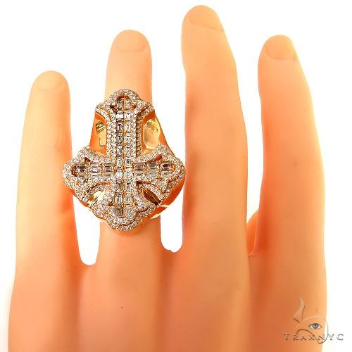 Emerald Cut Diamond Cross Ring (Lab) 68786 - Image 6