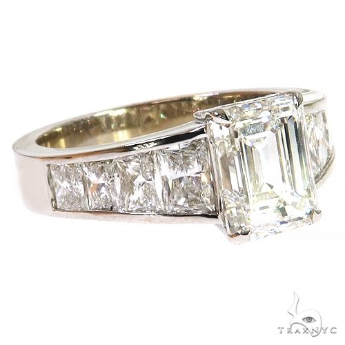 Emerald Cut Diamond Engagement Ring 68179 - Image 2