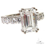 Emerald Cut Diamond Engagement Ring 68840 - Image 2