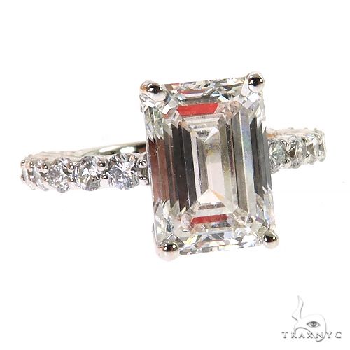 Emerald Cut Diamond Engagement Ring 69069 - Image 2
