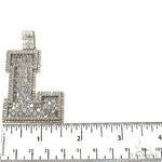 Emerald Cut Diamond Initial Pendant 68897 - Image 5