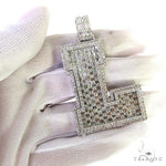 Emerald Cut Diamond Initial Pendant 68897 - Image 7