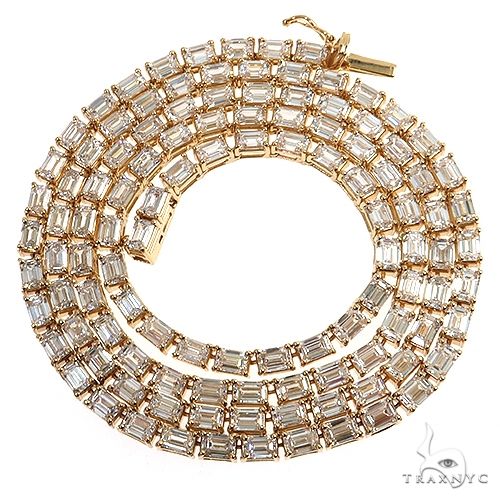 Emerald Cut Diamond Tennis Chain 69509 - Image 4