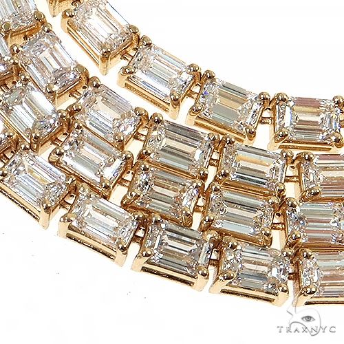 Emerald Cut Diamond Tennis Chain 69509 - Image 5