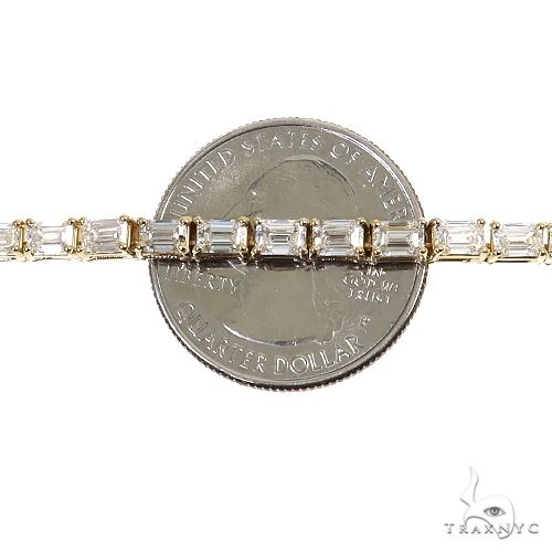 Emerald Cut Diamond Tennis Chain 69509 - Image 6