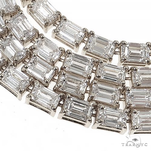 Emerald Cut Diamond Tennis Chain 69510 - Image 5