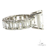 Emerald Cut Eternity Diamond Engagement Ring Lab 69140 - Image 3