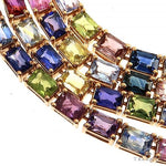 Emerald Cut Rainbow Tennis Chain 69475 - Image 5