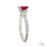 Emerald Cut Ruby Engagement Ring 66757 - Image 3
