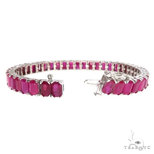 Emerald Cut Ruby Tennis Bracelet 66920 - Image 2