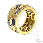 Emerald Cut Sapphire Diamond Brick Ring 67227 - Image 2