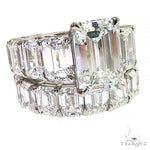 Emerald Diamond Eternity Engagement Ring 69650 - Image 2