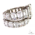 Emerald Diamond Eternity Engagement Ring 69650 - Image 3