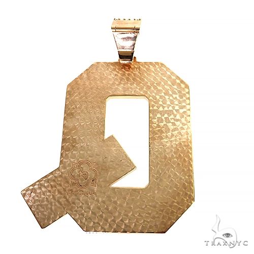 Emerald Diamond Initial Pendant -XXL- Lab 69327 - Image 4