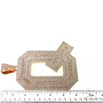 Emerald Diamond Initial Pendant -XXL- Lab 69327 - Image 6