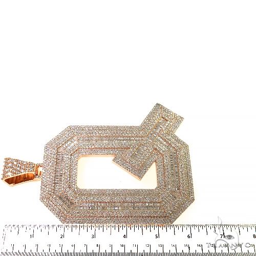 Emerald Diamond Initial Pendant -XXL- Lab 69327 - Image 6