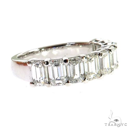 Emerald Diamond Wedding Band 69014 - Image 2