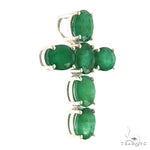 Emerald Enchantment Sacred Cross Pendant .925 Silver 69593 - Image 2