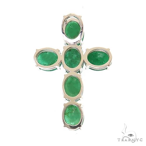 Emerald Enchantment Sacred Cross Pendant .925 Silver 69593 - Image 4