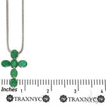 Emerald Enchantment Sacred Cross Pendant Set .925 Silver 69681 - Image 5