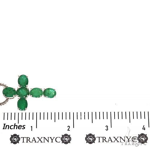 Emerald Enchantment Sacred Cross Pendant Set .925 Silver 69681 - Image 6