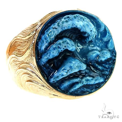 Enamel Wave Ring 68888 - Image 1