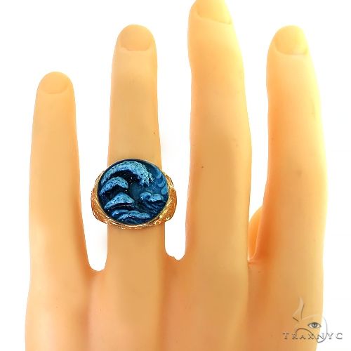 Enamel Wave Ring 68888 - Image 6
