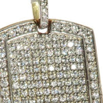 Engrave Your Text Diamond 14K Gold Dog Tag Charm Pendant 63092 - Image 3