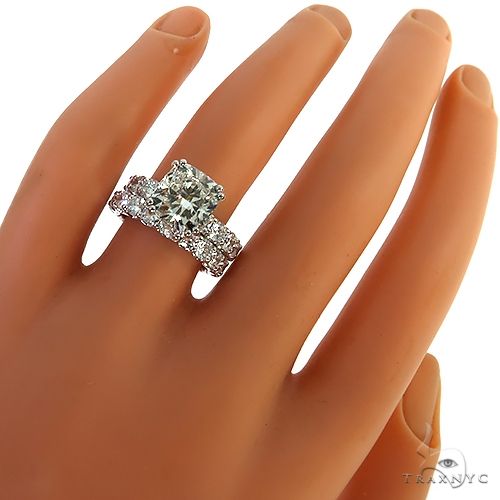 Eternity Diamond Engagement Ring Set 68942 - Image 8