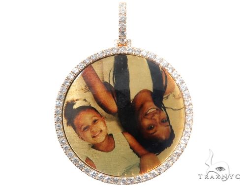 14K Gold Custom Photo Pendant 2 Inch 64427 - Image 1