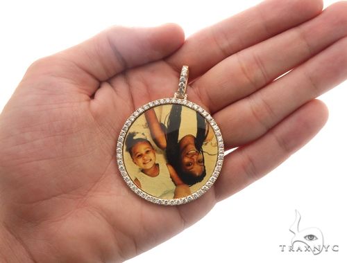 14K Gold Custom Photo Pendant 2 Inch 64427 - Image 5