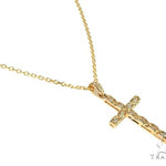 Fancy Oval Round Cut Diamond Cross Set 66285 - Image 2