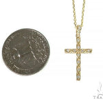 Fancy Oval Round Cut Diamond Cross Set 66285 - Image 4