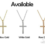 Fancy Oval Round Cut Diamond Cross Set 66285 - Image 6