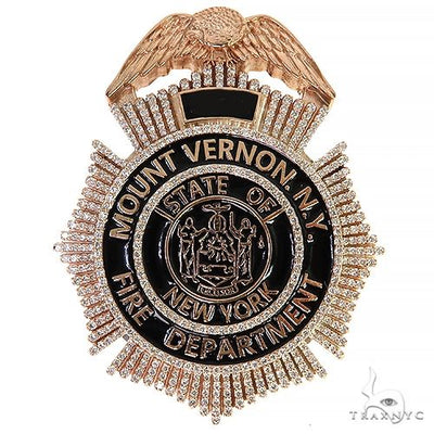 Fire Department Diamond Badge Pendant 68091 - Image 1