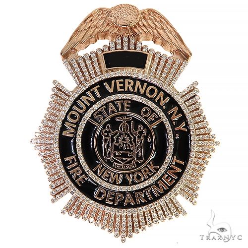 Fire Department Diamond Badge Pendant 68091 - Image 1