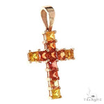 Fire Princess Cut Sapphire Cross 67087 - Image 2