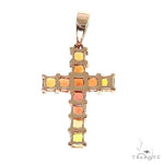 Fire Princess Cut Sapphire Cross 67087 - Image 4