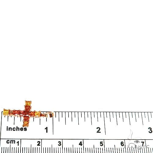 Fire Princess Cut Sapphire Cross 67087 - Image 6