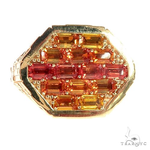 Fire Sapphire Brick Hexagon Ring 66768 - Image 2