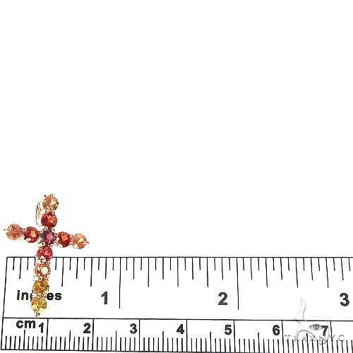 Fire Sapphire Cross Pendant 67007 - Image 5