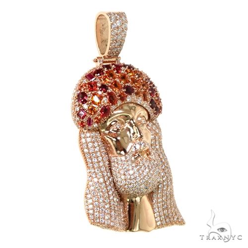 Kindle Fire Jesus Sapphire Crown Diamond Pendant 67463 - Image 2