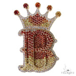 Fire Sapphire Initial Crown Pendant 69528 - Image 1