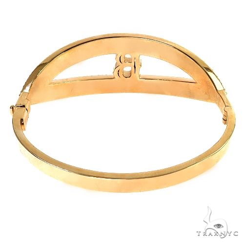 Fire Sapphire Initial Diamond Bangel Bracelet 69527 - Image 4