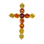 Fire Sapphire Cross Pendant 67005